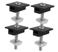 Kisangel 4Pcs Heavy-Duty Aluminum Solar Panel Mid Clamps with Pre-drilled and Bolts for Secure Mounting Rvs Boats Homes and Flat Standing Seam Roofs