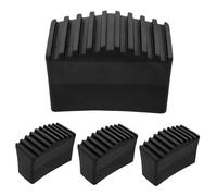 Kisangel 4pcs Heavy-Duty Ladder Foot Pads Non-Slip Rubber Replacement Covers for Extension and Folding Ladders Shock Absorbing Cushion Protectors with Easy Installation for Secure Grip and