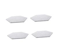 Kisangel 4pcs Hexagon Soundproofing Mats Felt Wall Decals Silver Grey Sound Insulation Pads for Home Office Background Wall Decorations