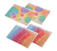 Kisangel 4pcs Kalimba Note Stickers Tone Thumb Piano Decals for Beginners Easy to Use Finger Piano Scale Stickers Guide for Learning Kalimba