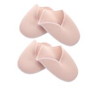 Kisangel 4pcs Knitted Fabric Ballet Slipper Pouch Toe Protector Pads for Women Breathable Cushions with Sebs Material Anti-Slip Moisture-Wicking Reusable Toe Cap Covers for Dance Shoes