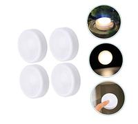 Kisangel 4pcs LED Battery-Powered Wireless Night Lights for Closet Touch Tap Night Lamp with Dimmer Compact and Cozy Lamps for Bedroom Living and Study