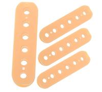 Kisangel 4pcs Light Yellow Plastic Humbucker Cover Pickup Slug Bobbin 50mm 52mm Electric Guitar Accessories for Double Coil Humbucker Pickups