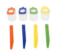 Kisangel 4Pcs Magnifying Insect Jar Viewer for Transparent Observation Container with Tweezers for Nature Exploration and Learning Bug Catcher for Outdoor Adventures