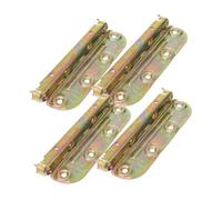 Kisangel 4pcs Metal Bed Rail Fasteners Surface Mounted Brackets for Headboards and Footboards Bed Frame Connectors with Smooth Finish and Extended Durability Furniture Hardware