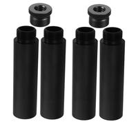 Kisangel 4pcs Microphone Stand Extension Tubes with Metal Adapters Multiangle Mic Boom Arm Rods for Live Streaming Recording Professional Audio Setup