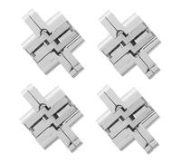 Kisangel 4pcs Mini Hidden Hinges for Boxes and Cabinets Zinc Alloy Concealed Cross Hinges for Jewelry Boxes Folding Doors and Small DIY Furniture Projects Vintage Style