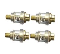 Kisangel 4pcs Mini Pneumatic Air Tool Oiler with Interface Lightweight Aluminium in-line Lubricator for Efficient Maintenance Compact Design for Workshop and Air Compressor Use