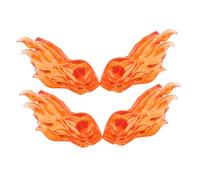 Kisangel 4pcs Miniature Flame Effect Models: Accessories Figures Fun Interactive Toys Puzzles Hidden Building Blocks