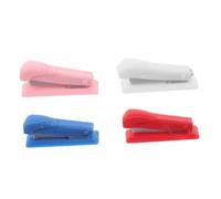 Kisangel 4pcs Miniature Stapler for Dolls Compact Dollhouse Stationery Accessories Realistic Tiny Office Model Decorative Pink White Blue Red