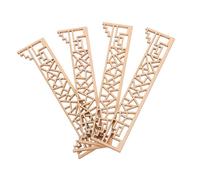 Kisangel 4pcs Miniature Wood Onlays for Dollhouse Decoration Hand Carved Corner Appliques for Table Model Craft Family Friendly DIY Assembly Build Versatile Design for Creative Projects