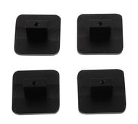 Kisangel 4pcs Modern Minimalist Matte Black and White Square Aluminum Cabinet Door Pulls Small Single Hole Drawer Handles for Bathroom and Kitchen Cupboard