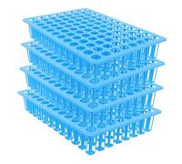 Kisangel 4pcs Multifunctional Test Tube Rack with Slots Stable and Easy-clean Laboratory Organizer for S Scientific Exploration Vivid Colors for Home and Classroom Use