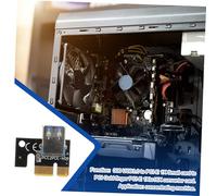 Kisangel 4pcs Pci-e to Riser Adapter Cards Pcie Expansion Converters for Desktop Mining Black Stable High-speed Data Transmission Easy Installation