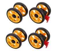 Kisangel 4pcs Plastic Replacement Wheels for Pet Cart and Carriage, 12cm Quickdetach Design with 360-degree Flexibility Swivel Rolling Wheels for Stroller and Pram