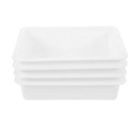 Kisangel 4pcs Play Sink Lightweight Portable Rectangular Kitchen Wash Basin for Pretend Play Dollhouse Indoor Outdoor Imaginative