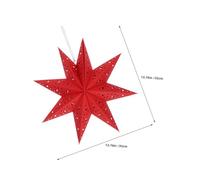 Kisangel 4pcs Red Nine-Pointed Star Paper Lantern Lampshades Easy Fold Origami Hanging Decorations for Christmas Weddings Birthdays Versatile Festive Ambiance Enhancers