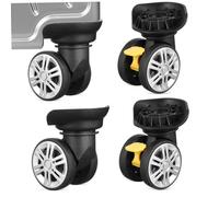 Kisangel 4pcs Replacement Wheel for Suitcase Luggage Wheel Replacement Kit Silent for Trolley Luggage