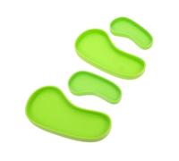 Kisangel 4pcs Reptile Water Feeder and Food Bowl Set, Sturdy Leaf-shaped Pet Drinking Tools, Suitable for Turtles, Geckos, Corn Snakes, Terrarium Use