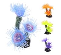 Kisangel 4pcs Resin Fish Tank Decorations Fake Coral Ornaments Lifelike Aquarium Plants Low Maintenance Resin Aquarium Accessories for Oceanic Scenery