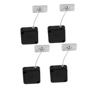 Kisangel 4pcs Retractable Wire Tether Retractable Anti-Lost Cable Laptop Security Cable Security Lock Telescopic Lock for Garage Tie Tv Remote
