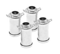 Kisangel 4pcs Retro Alloy Miniature Milk Jug for Dollhouse Kitchen Supplies Vintage Metal Cream Can for Pretend Play Mini House Scene Props and Collectible Miniatures Craft Decor