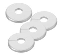 Kisangel 4pcs Round Plastic Wall Hole Decorative Covers, Ppr Material Pipe Outlet Cover Frame for Air Conditioning Holes and Electrical Wire Openings, Easy Installation Conceals Wall