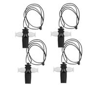 Kisangel 4pcs Samba Whistle Plastic Musical Instrument Tri-tone Whistle Suitable for Children Group Use Stimulates Interest in Music for Classroom and Dance Practice