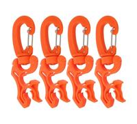 Kisangel 4pcs Scuba Hose Holder Clips Double Bcd Low Pressure Regulator Clips Orange 10x10mm for Diving Snorkeling Equipment Organization
