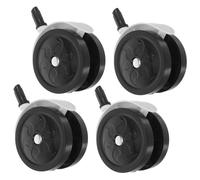 Kisangel 4PCS Silent Stroller Wheels Swivel Stem Casters Front Back Replacement Trolley Walker Accessories Detachable Easy Install Quiet Ride for Prams and Walkers