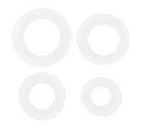 Kisangel 4pcs Silicone Ear Gauges Plugs with Glow the Dark Luminous Effect, Comfort Fit Expander Stretching Gauge for Parties and Performances, White Flexible Earlets Plug