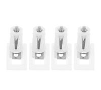 Kisangel 4pcs Universal Plastic Toilet Seat Hinge Bolt Screws Replacement Kit, for Top Mount Hinges, Bathroom Lid Fasteners, Fixing the Blind Hole Toilet Seat