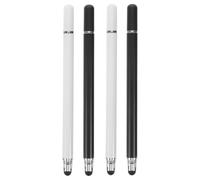 Kisangel 4pcs Universal Stylus Pens for Touch Screens with Disc, Silicone and Fine Point Tips, Compatible with Tablets and Phones, Alloy Material for Smooth and Responsive Interaction,