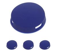 Kisangel 4pcs Universal Waterproof Silicone Doorbell Button Replacement with Screws for Video Doorbell Repair, Round Blue Door Bell Button Caps Suitable for Outdoor Front Door Use