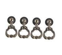 Kisangel 4Pcs Vintage Zinc Alloy Handles Multi-Purpose Cabinet Pulls for Wardrobe Door Furniture with Retro Design