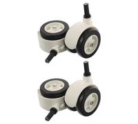 Kisangel 4pcs Walker Replacement Silent Swivel Wheels Dual Wheels for Walker for Mobility Aids