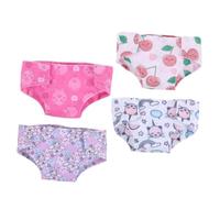 Kisangel 4pcs Washable Doll Underwear Reusable Nappies for Newborn Girls Dolls Pretend Play Accessories Random Style