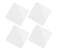 Kisangel 4Pcs White Acrylic Mirror Reflection Boards 10X10Cm Photo Backdrops Props Photography Background Plates for Studio and Product Shooting