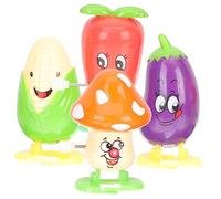 Kisangel 4pcs Wind Up Vegetable Design Educational Clockwork Playthings for Safe Fun Cartoon Walking for Parties for Boys Enhance Imagination Creativity