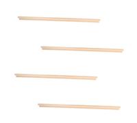 Kisangel 4pcs Wooden Domino Trays Unfinished Tile Holders for Mexican Train Mahjong Board Games Long Lightweight Racks for Effortless Gameplay DIY Crafting