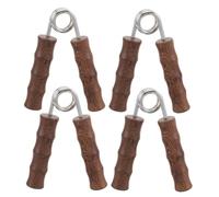 Kisangel 4pcs Wooden Hand Grip Strengthener Finger Exerciser and Wrist Trainer for Hand Rehabilitation Portable for Relieving Fatigue and Enhancing Flexibility