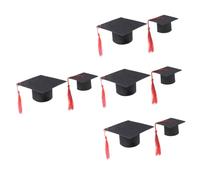 Kisangel 4sets Cute Bachelor Cap for Hamster Guinea Pig Graduation Hat Photo Prop Hat Pet Party Accessory 2pcs*4