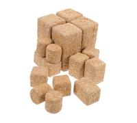 Kisangel 4sets Miniature Haystack Farm Toy Wood Material Faux Hay Straw Decorations for Dollhouse Farm Birthday Party Supplies