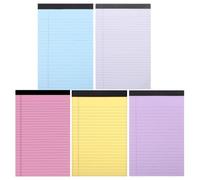 Kisangel 5 Pack Colorful Lined Note Pads 5x8 A5 Small Legal Pad