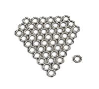 Kisangel 50 Pcs Zinc Alloy Thin Nut for Guitar Bass Socket Jack Inner Compatible Replacement Zinc Nuts for Various Electric Instruments