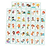 Kisangel 50pcs Behavior Reward Punch Cards for Classroom Use Cognitive Education Cards for Positive Social Skills Development Paper Family Interaction and Parent Bonding Support