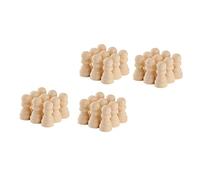 Kisangel 50pcs DIY Wooden International Chess Pieces Unfinished Crafts for Painting and Creativity Handcrafted Educational Game for Developing Practical Skills and Imagination