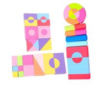 Kisangel 50pcs Eva Building Blocks for Shape Cognition Educational for Safe Easy to Grip Design for Fine Motor Skill Development
