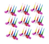 Kisangel 50pcs Fringed Noise Maker Party Blower Horns Whistles for Birthday Party Favors Festival Accessories