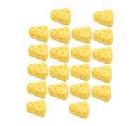 Kisangel 50Pcs Mini Simulation Cheese Cake Models Yellow Fake Dessert Decorations for Photography Props Bakery Display Home Kitchen Party Accessories